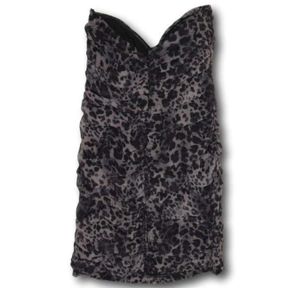 Sweet Color Animal Print Rushed Mini Dress S - Picture 2 of 2
